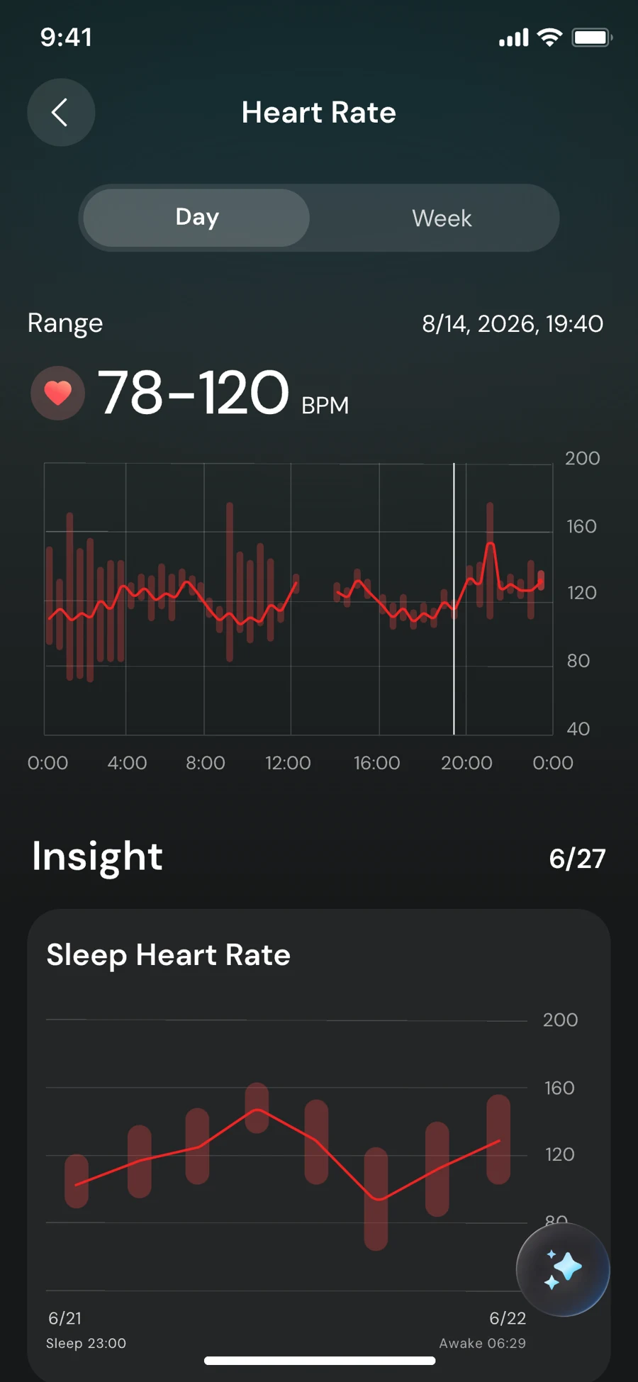 Heart rate trends and personal insights